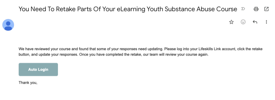 Student Email Notification